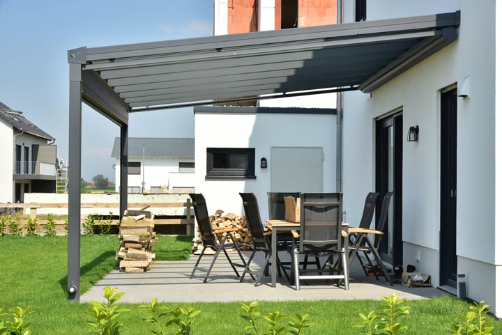 Terrassenüberdachungen mit integriertem Sonnenschutz
